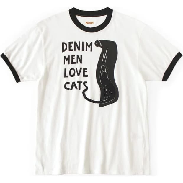 캐피탈 데님캣 티셔츠 Kapital Denim Ringer T-Shirt