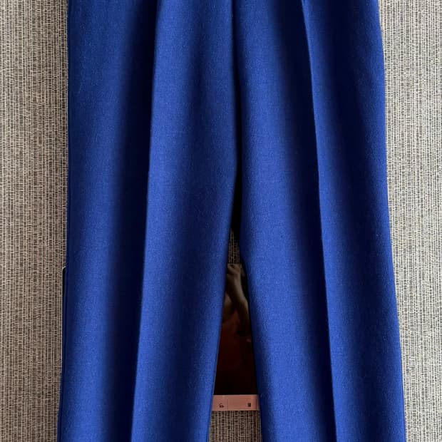 코발트 블루 로얄 블루 슬랙스 정장 바지 스트레이트핏 일자핏 트리우저 S