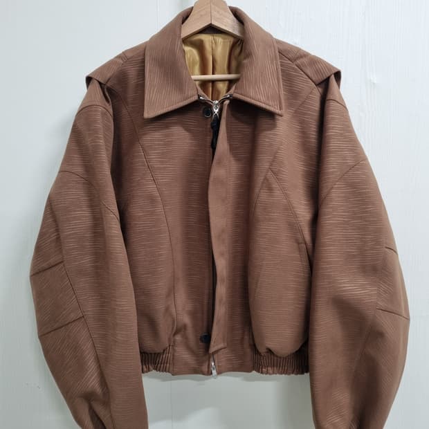 LMOOD 크로아상  블루종 점퍼 카멜 46사이즈