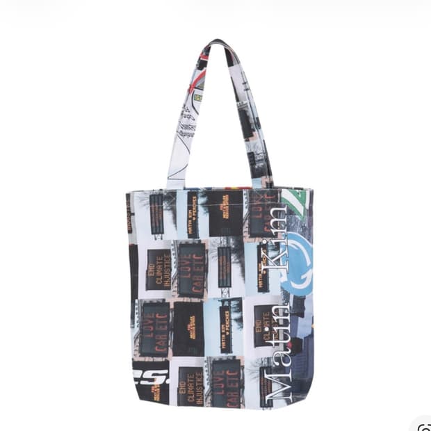 마뗑킴 x 피치스 그래픽 미들 에코백