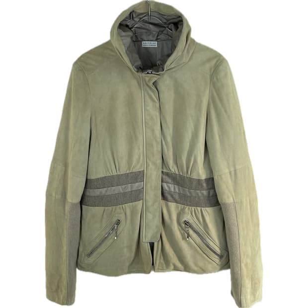 [42] 브루넬로 쿠치넬리 스웨이드 하이넥 자켓