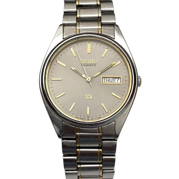 [정품,히든피스] 세이코 금장 소드 핸즈 쿼츠 데이데이트 빈티지 시계
