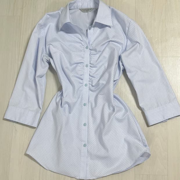 Theoria 긱시크 셔링 스트라이프 셔츠