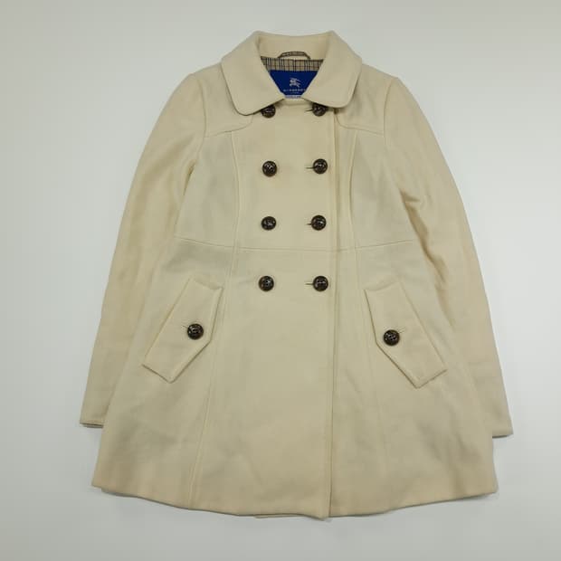 CN880W M 버버리 블루라벨 아이보리 울 코트