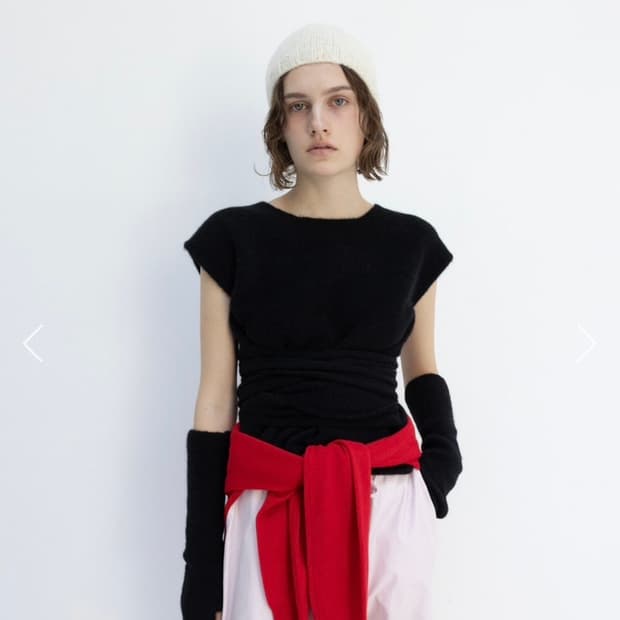 모노하 racoon lace knit 라쿤 레이스 니트 블랙