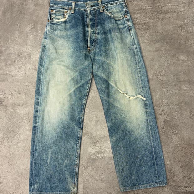 90s Evisu 에비수 초기형 evis 황소패치 셀비지 데님