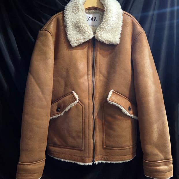 자라 ZARA 무스탕 자켓 브라운