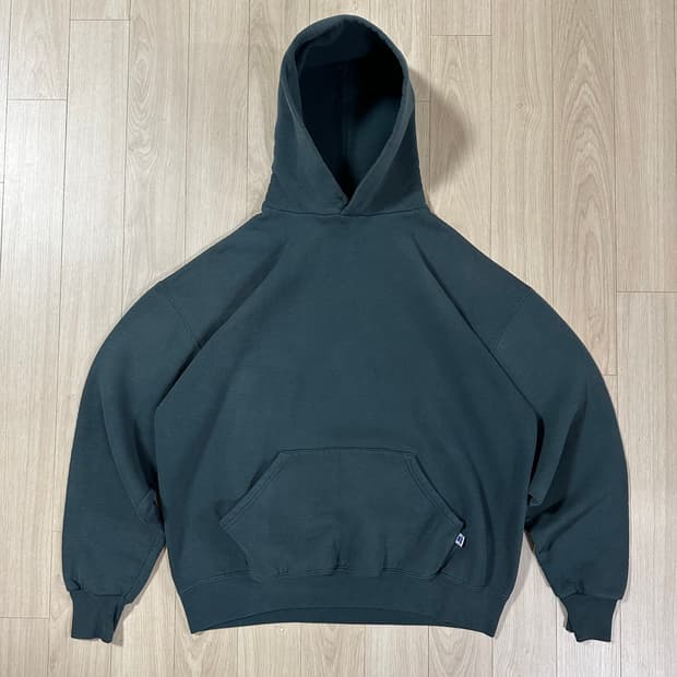 90s 러셀 후드티 페이디드 그린/ teal XL