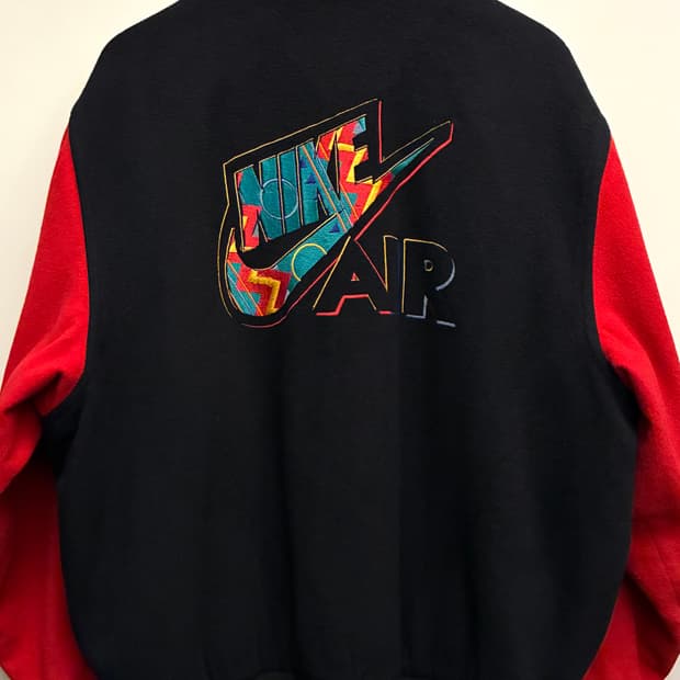(XL)90s nike 나이키 빈티지 에어 빅로고 울 봄버 바시티자켓