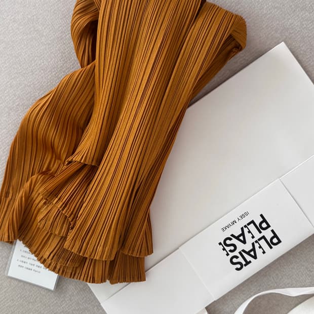 플리츠플리즈 먼슬리 탑 머스터드