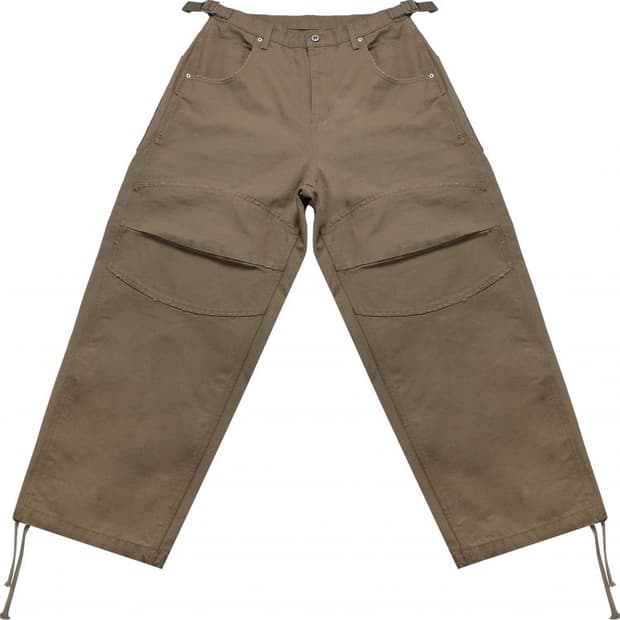 M L MJD 캔버스 3D 니 팬츠 베이지