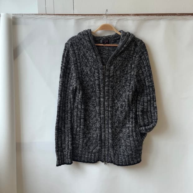 [MICHEAL KLEIN] hoodie knit zipup