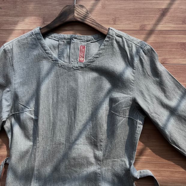 45rpm 샴브레이 데님 원피스