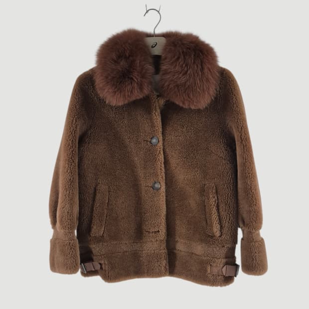 [55]셀렙샵 여자 양모 퍼 자켓