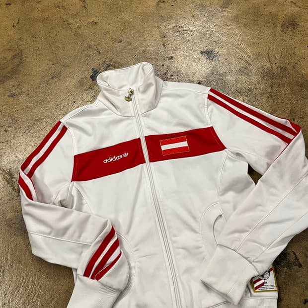 [정품/85] 아디다스 오스트리아 져지 트랙탑 화이트 b8