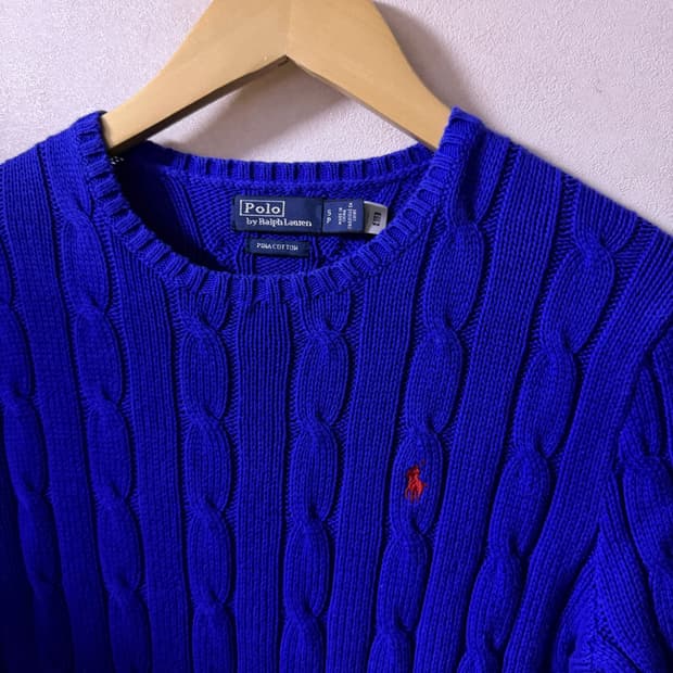 폴로 랄프로렌 케이블 니트 코튼 스웨터 S (55정도)