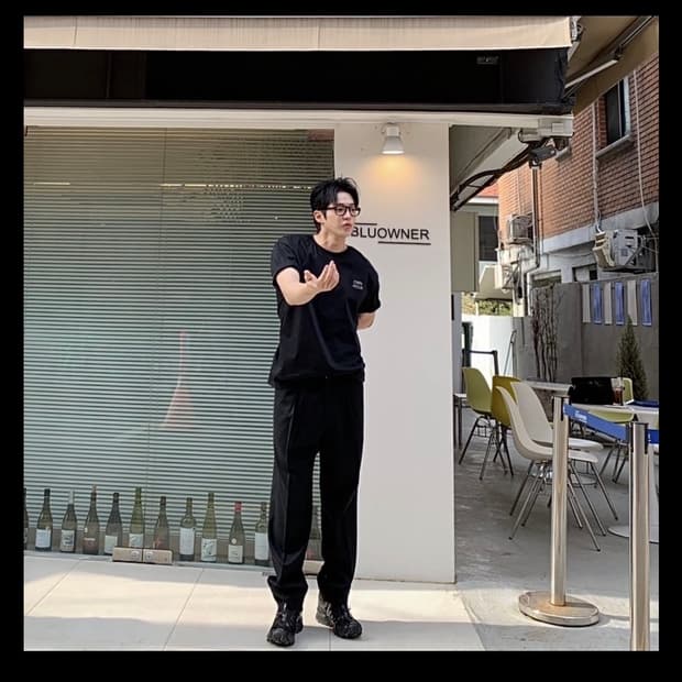 Ownhour 슬랙스 블랙 m사이즈