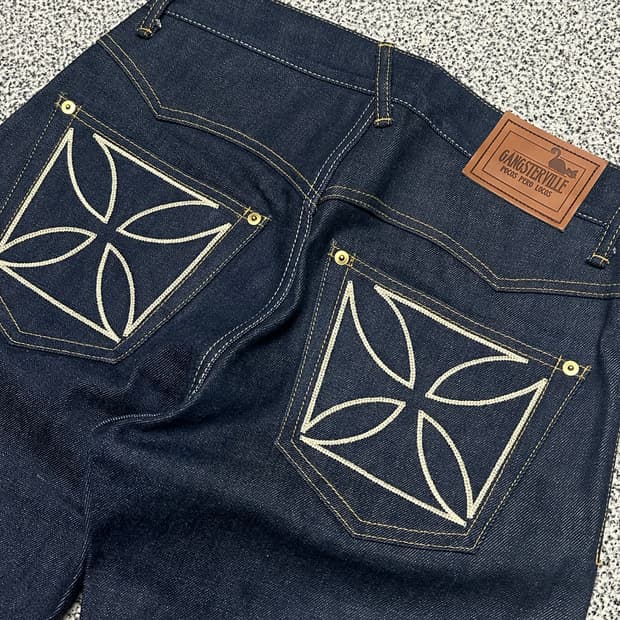 [S] 갱스터빌 떠그 아이언 크로스 데님팬츠