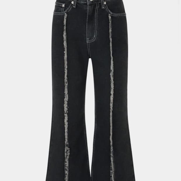 키시닝 부츠컷 블랙데님