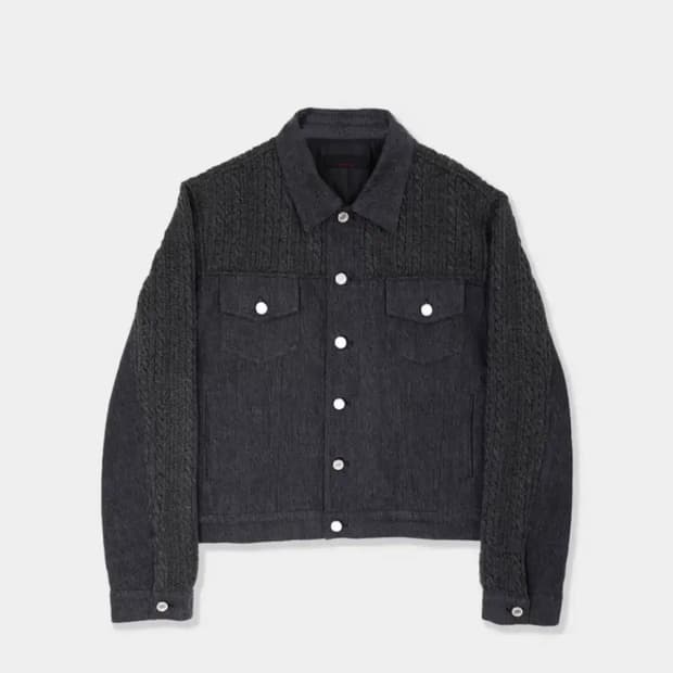 애니타임로릭 니트자켓 차콜S