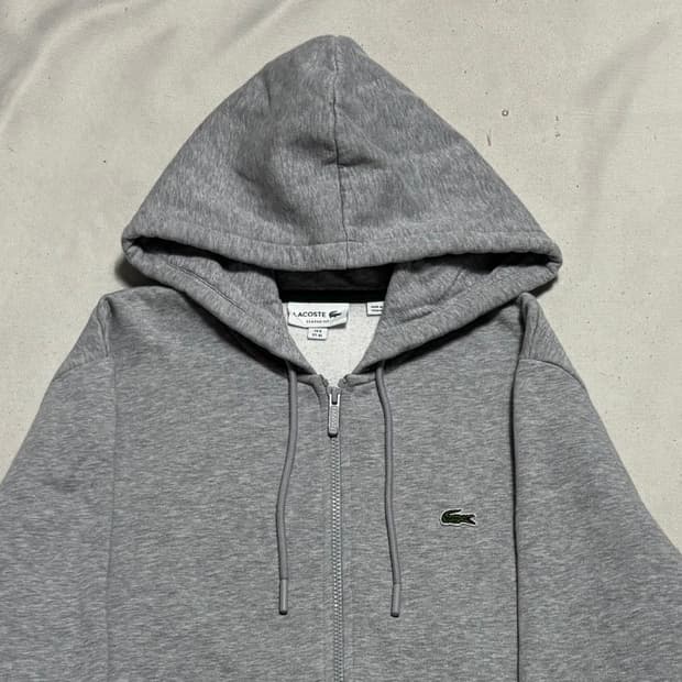 XL 라코스테 그레이 후드 집업