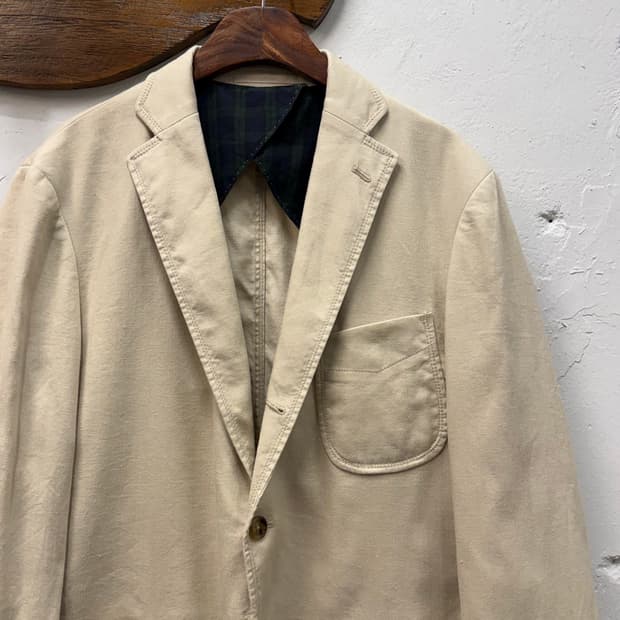 M) J.PRESS Linen-Blend 3-Patch Pocket Bl