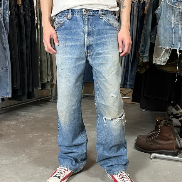 90's USA Made 빈티지 리바이스 517 오렌지탭 부츠컷