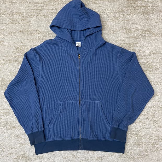 [M] Khakis 카키스 와플 후드집업 라이트 네이비  