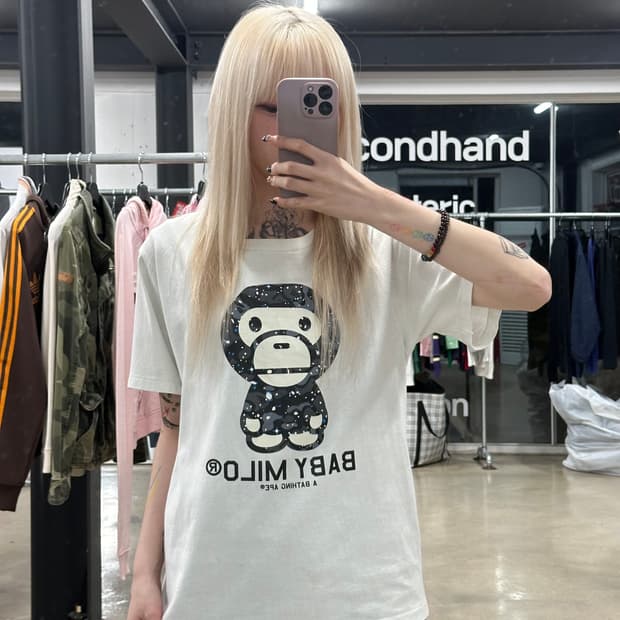 베이프 빅 베이비 마일로 스페이스 카모 반팔티