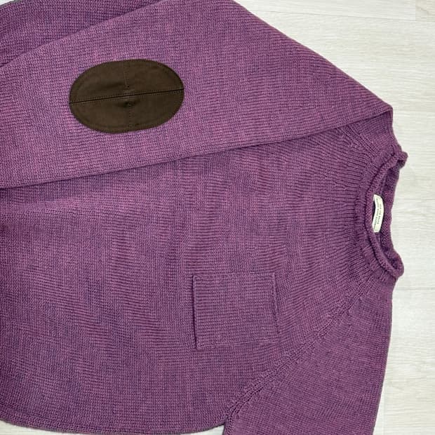 올드조 Tweedy Yarn Roll-neck Sweater - Plum