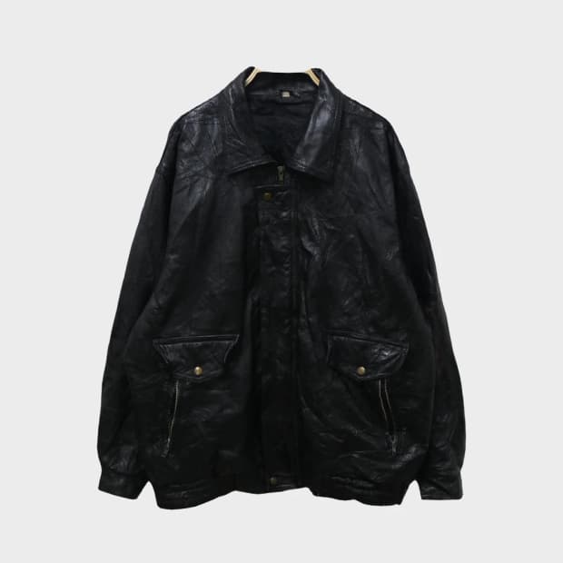 빈티지 패치워크 레더 가죽 자켓 62458