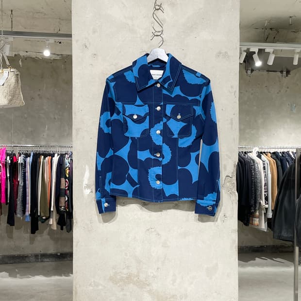 마리메꼬 블루 우니꼬 트윈 포켓 자켓