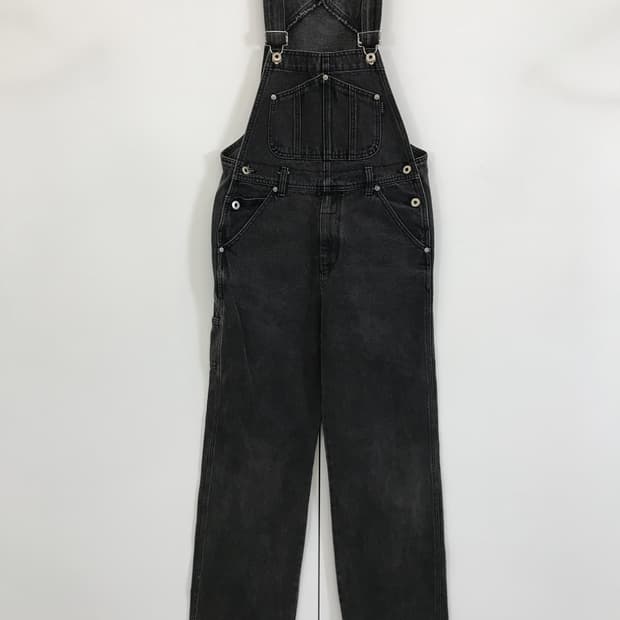 게스 90s 흑청 오버롤 멜빵바지 [70-91]