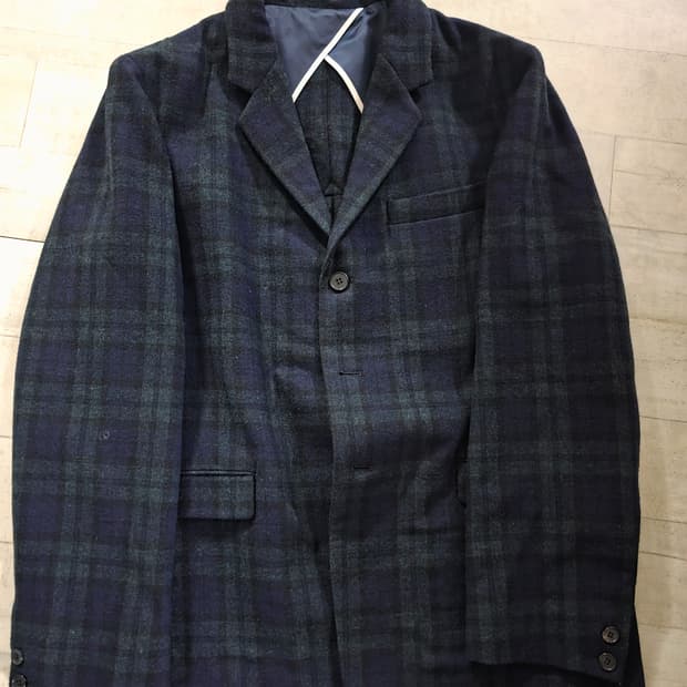 이얼즈어고 어드저스터블 타탄 체크 자켓 M