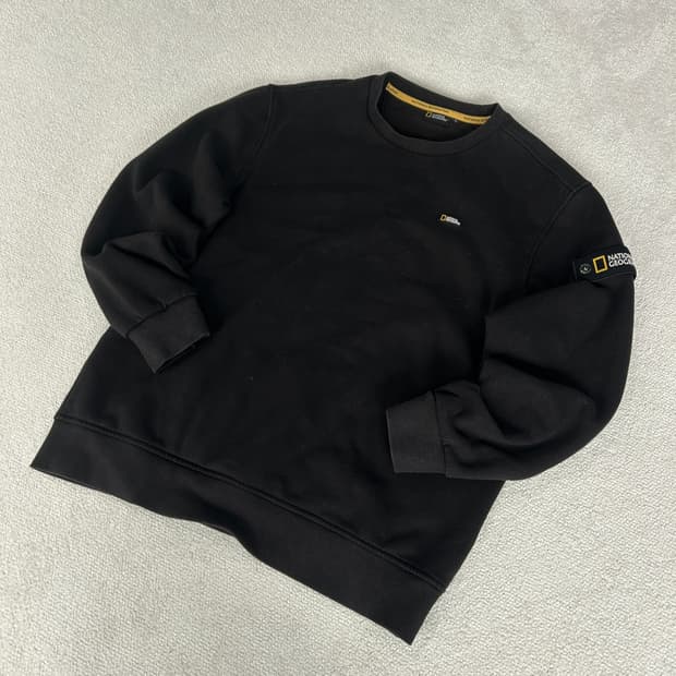 내셔널지오그래픽 검정 맨투맨 티셔츠 XL