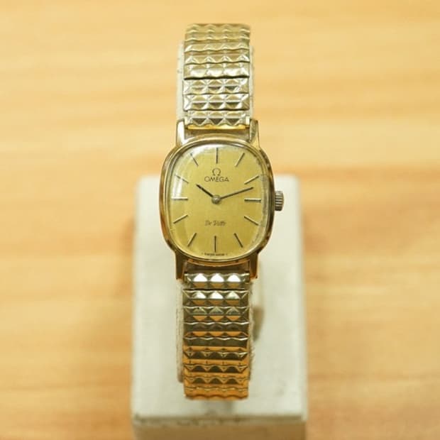 60s 오메가 드빌 여성용 금장 수동 시계