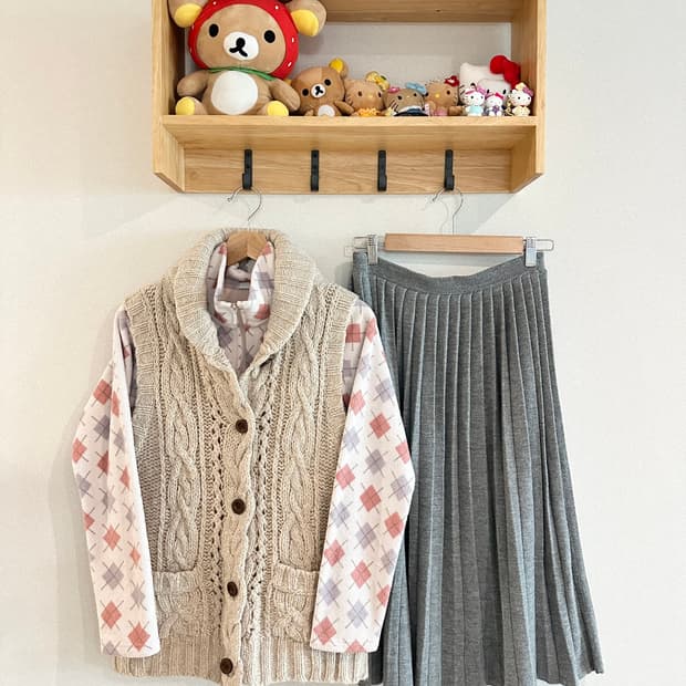 jpn 하구미 스즈코 모리걸 아오이유우 레이어드 코디세트