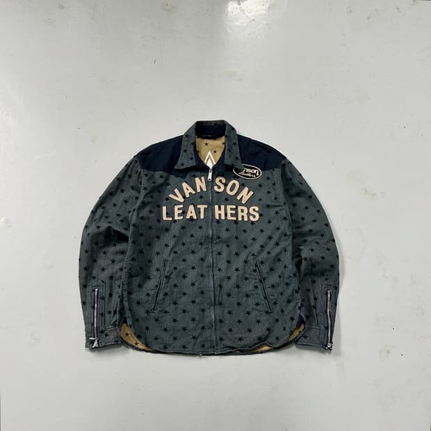 밴슨 빅로고 스트 집업 자켓 