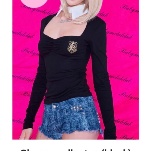 베이비메탈클럽 차미 카라 탑 블랙