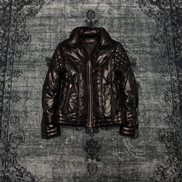 Jackrose black biker down jacket