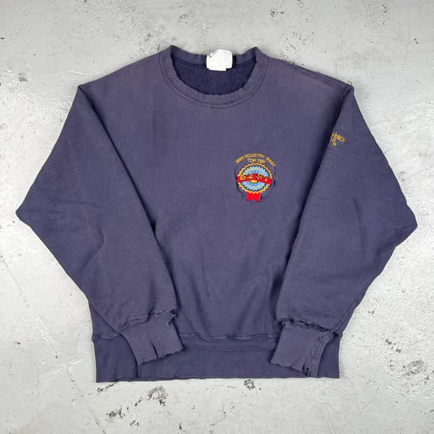 Lee Best 디스트레스드 리버스위브 크루넥