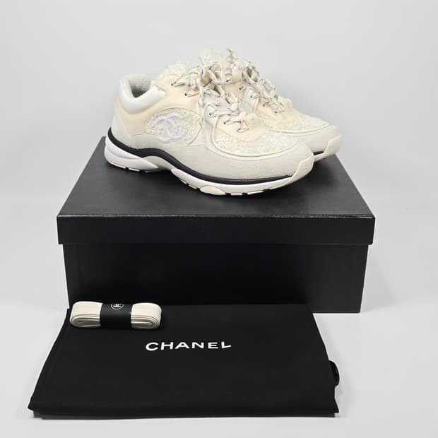 샤넬 CC로고 트위드 스니커즈 ( 235 )