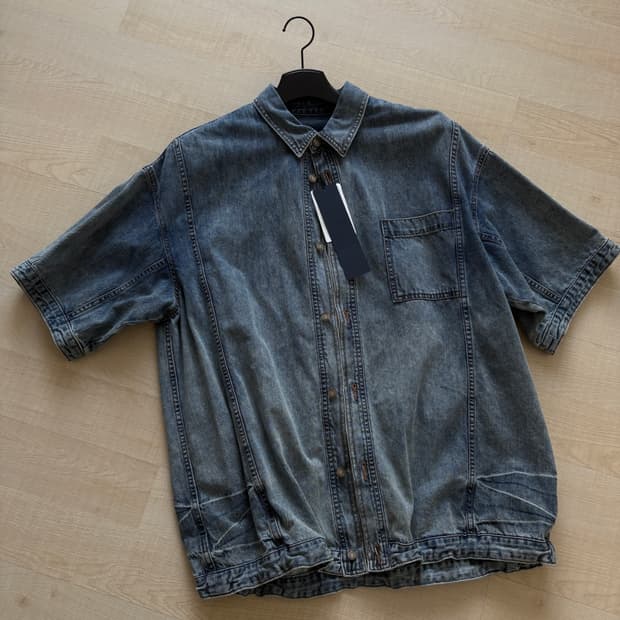 준지 반팔 데님셔츠 새상품 48