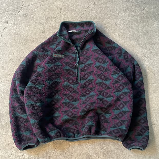 80s Columbia Aztec Fleece Zip(USA Made)