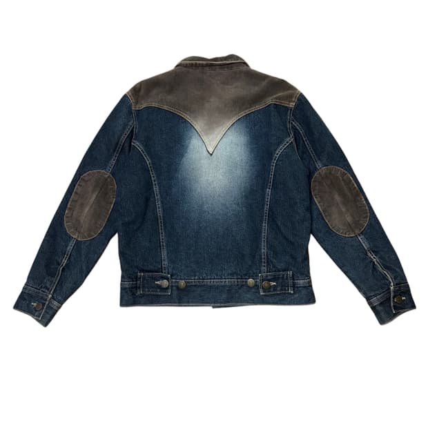 진청데님 스웨이드 배색 웨스턴 자켓