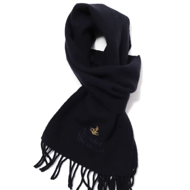 ITALY MADE 다크네이비 머플러 