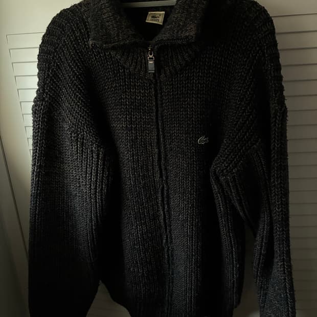 라코스테 니트 집업 오버핏 가디건