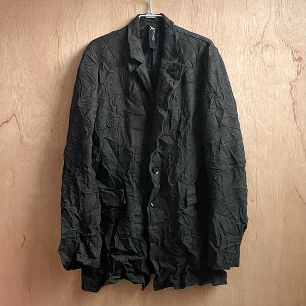 요지야마모토 그라운드와이 주름가공 자켓