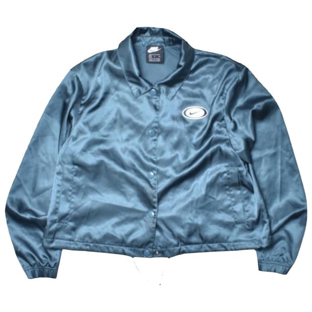 나이키 새틴 크롭 코치 자켓 