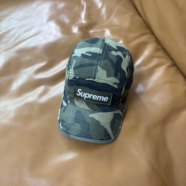 슈프림 캠프캡 모자 박스로고 23ss 밀리터리 카모 올리브